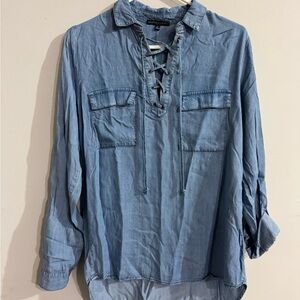 BE COOL Light Blue Denim Top